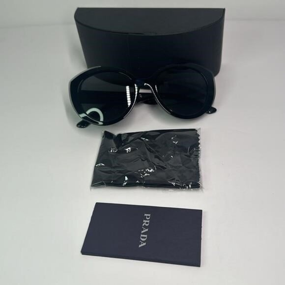 New Authentic- PRADA Dark Grey Cat Eye Ladies Sunglasses PR 01YS 09V5S0 54 - Picture 4 of 16